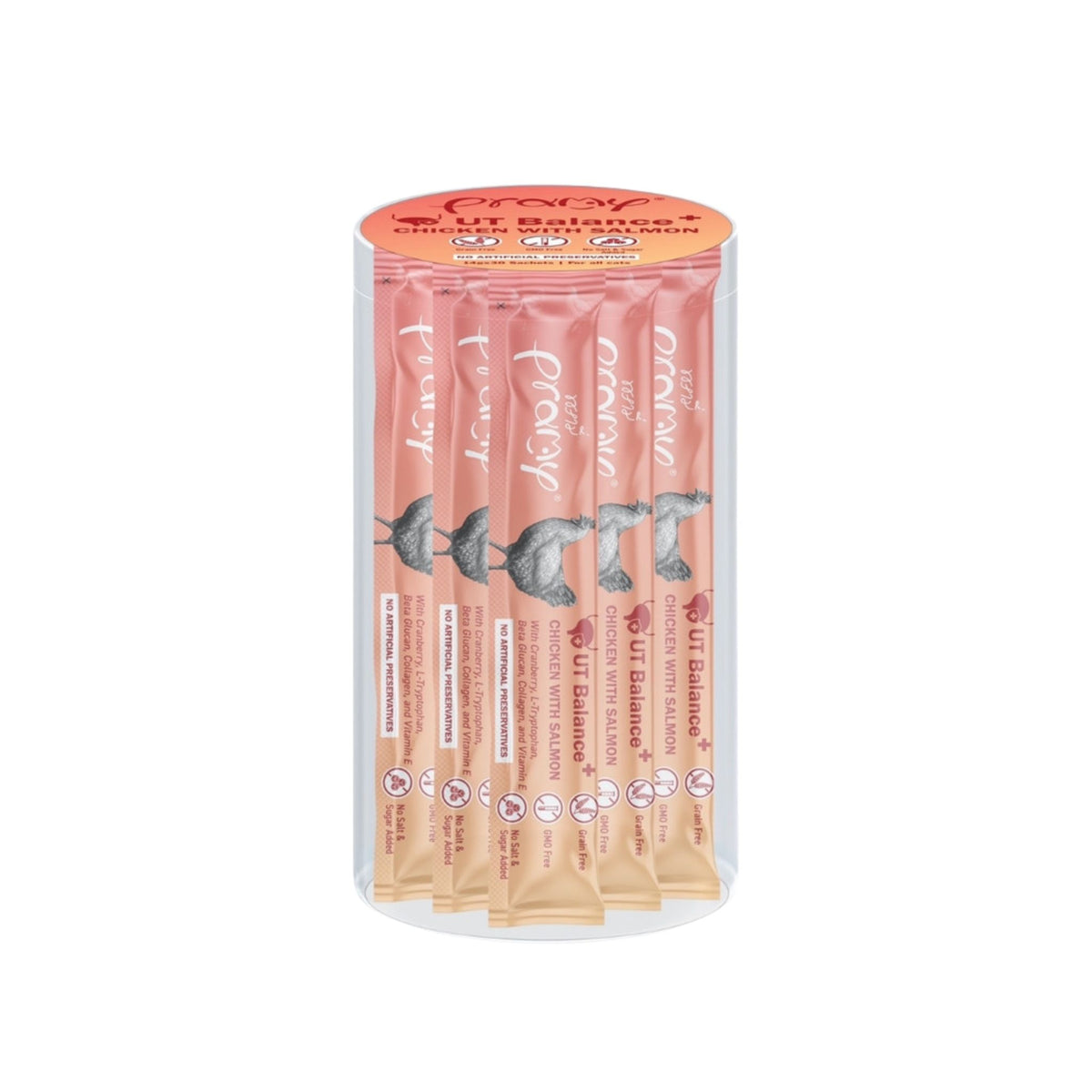 Pramy Smooties พรามี่ สมู้ทตี้ ขนมแมวเลียกระปุกใส Human Grade ขนาด 14g x 30 ซอง