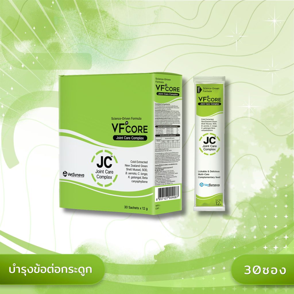 VFcore วีเอฟ คอร์ ขนมแมวเลียเสริมสร้างและบำรุงสุนัขและแมว ขนาด 12g x 30 ซอง