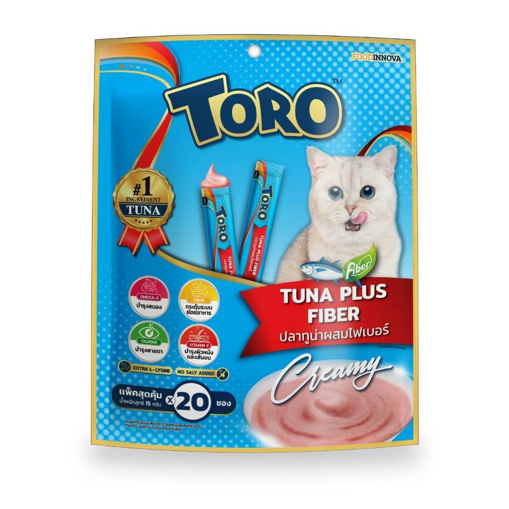 ขนมเเมวเลีย Toro Toro แพ็คเกจใหม่ 15g x 20 ซอง