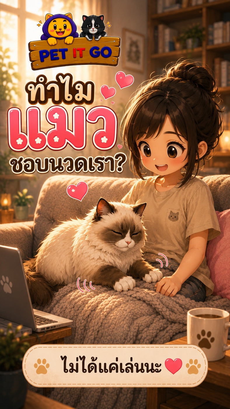 ทำไมแมวชอบนวดเรา? ไม่ได้แค่เล่นนะ
