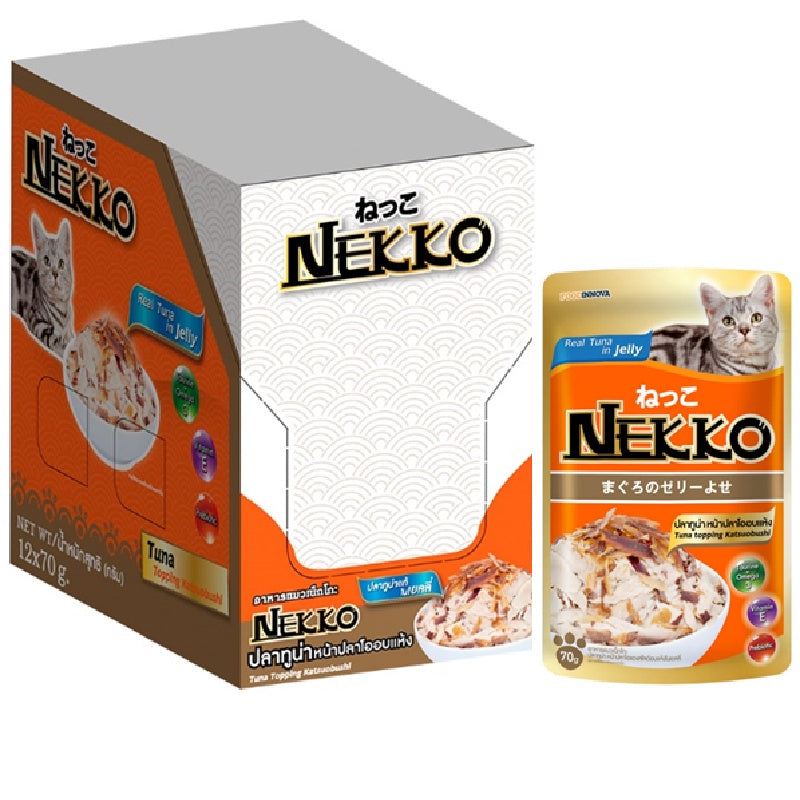 Nekko  สูตรเยลลี่  อาหารแมวเปียก 70 g เเบบกล่อง (12ชิ้น)