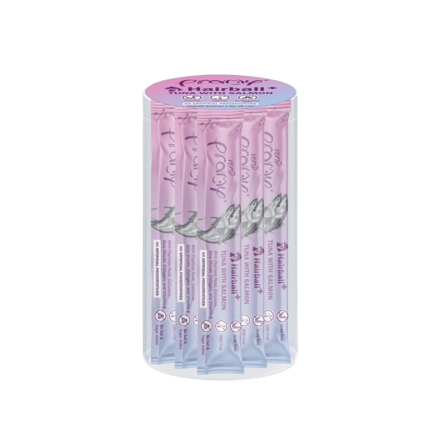 Pramy Smooties พรามี่ สมู้ทตี้ ขนมแมวเลียกระปุกใส Human Grade ขนาด 14g x 30 ซอง