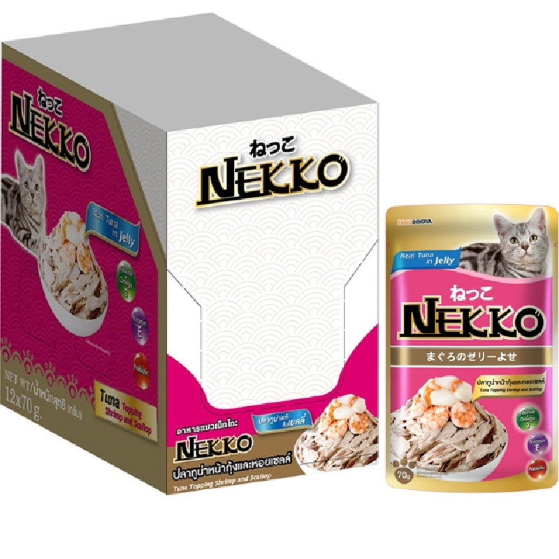 Nekko  สูตรเยลลี่  อาหารแมวเปียก 70 g เเบบกล่อง (12ชิ้น)