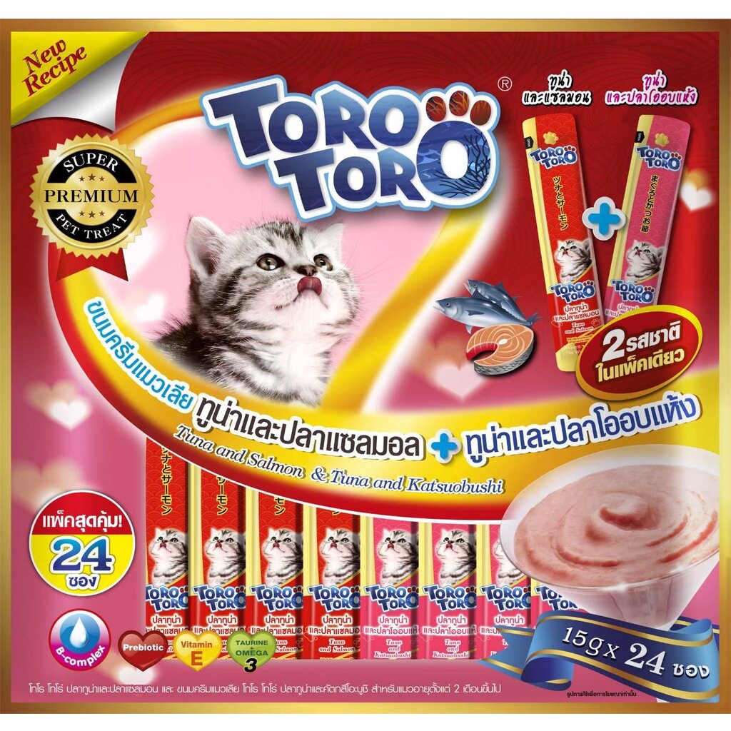 ขนมเเมวเลีย Toro Toro 15 g x 24/25 ซอง