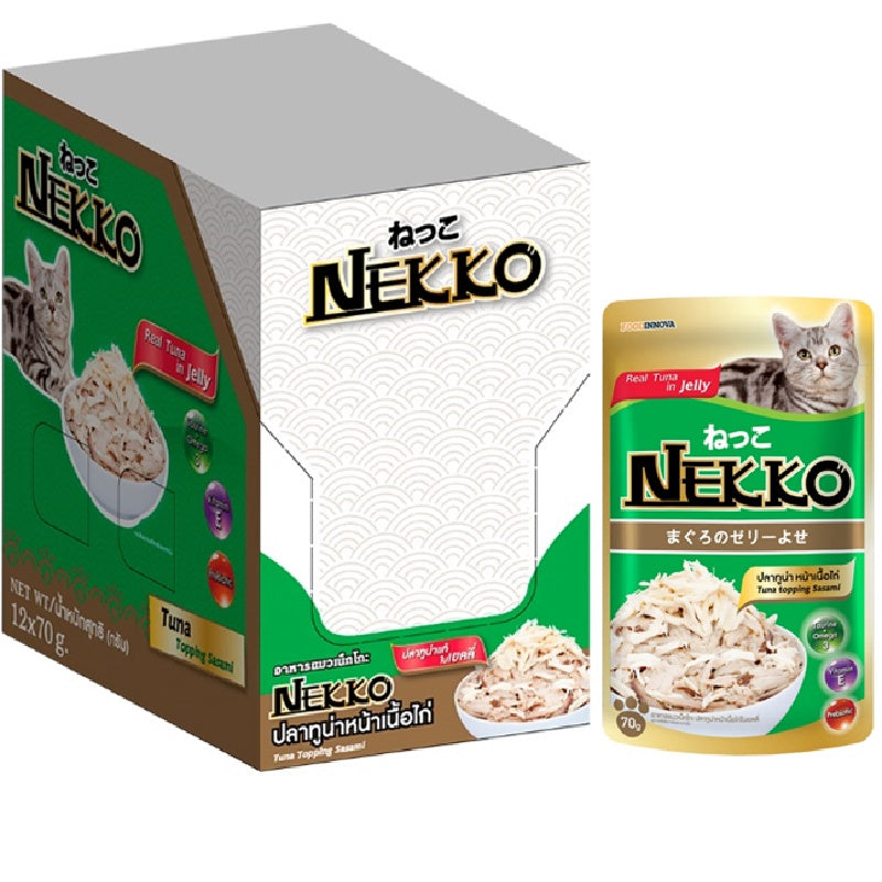 Nekko  สูตรเยลลี่  อาหารแมวเปียก 70 g เเบบกล่อง (12ชิ้น)