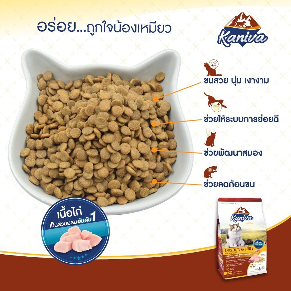 Kaniva อาหารเเมวเม็ด ขนาด 2.8-3.2 kg