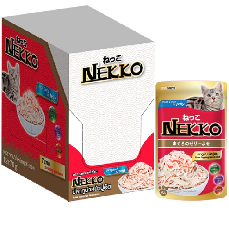 Nekko  สูตรเยลลี่  อาหารแมวเปียก 70 g เเบบกล่อง (12ชิ้น)