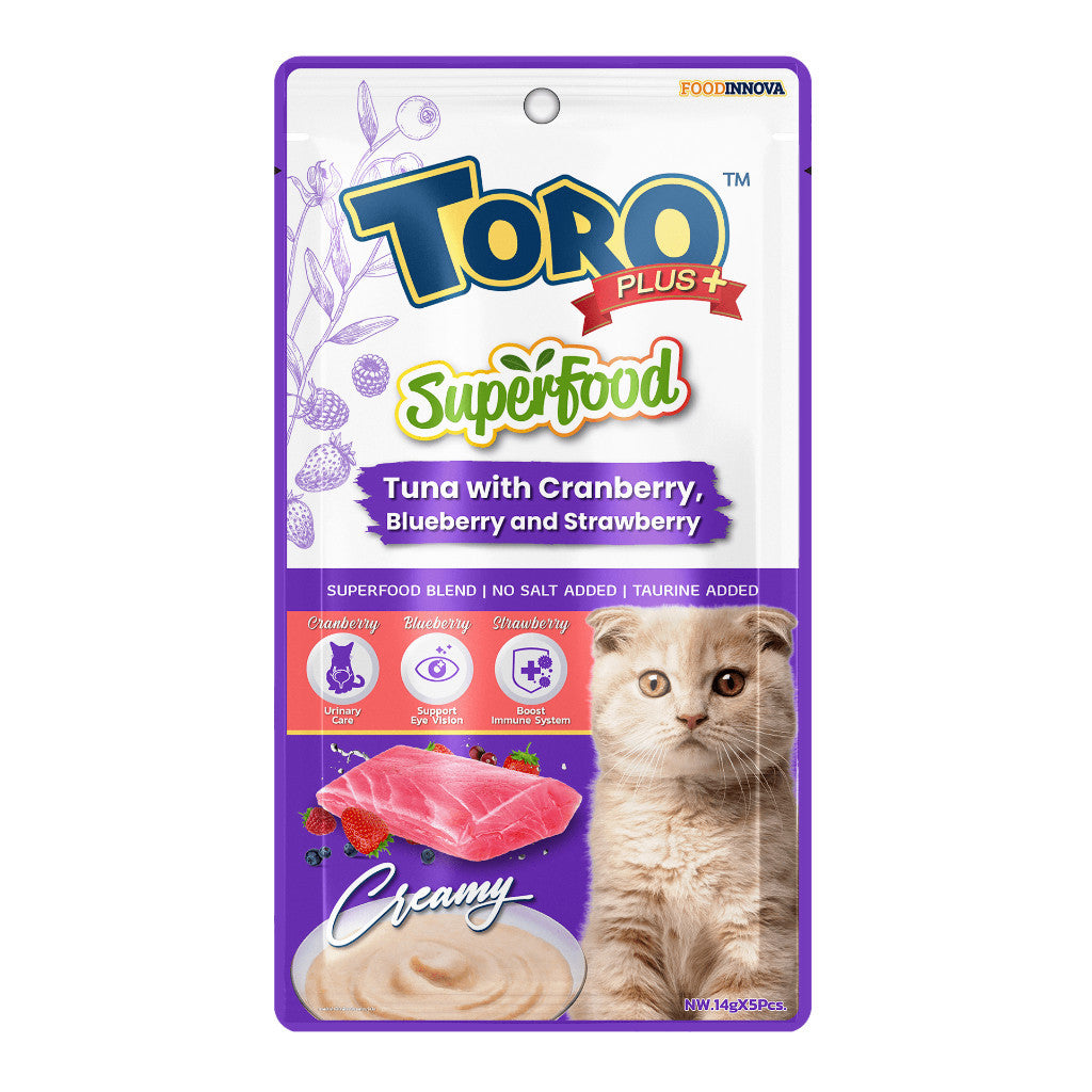 Toro plus Superfood ขนมแมวเลีย 75g x 5 ซอง