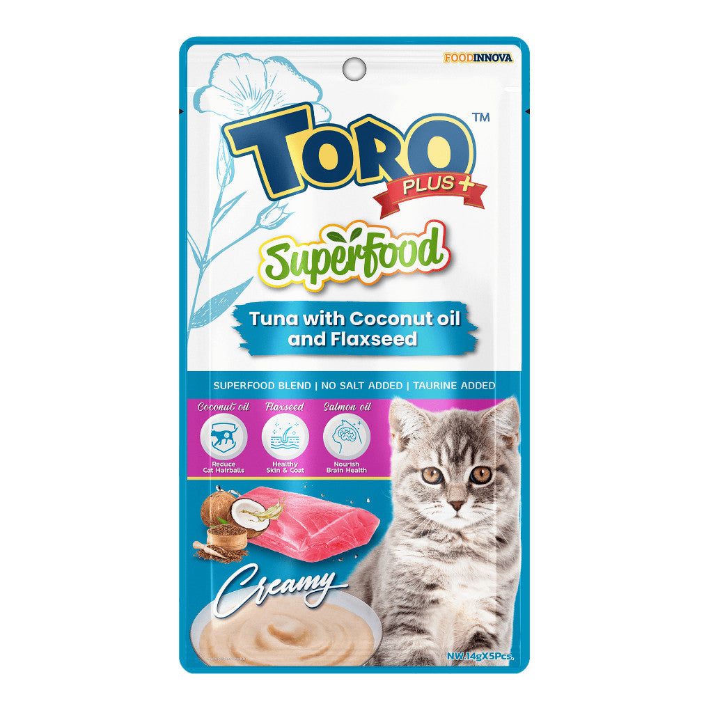 Toro plus Superfood ขนมแมวเลีย 75g x 5 ซอง