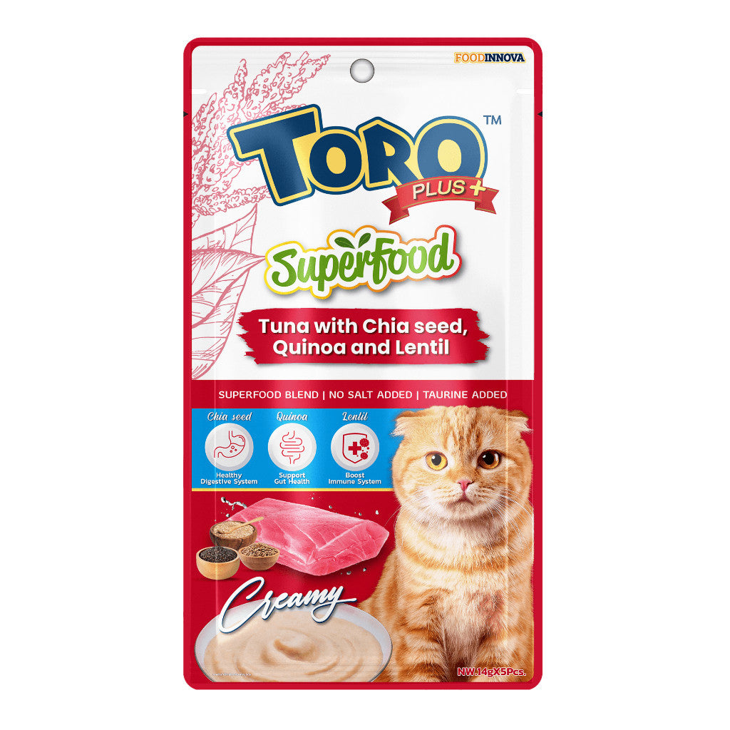 Toro plus Superfood ขนมแมวเลีย 75g x 5 ซอง