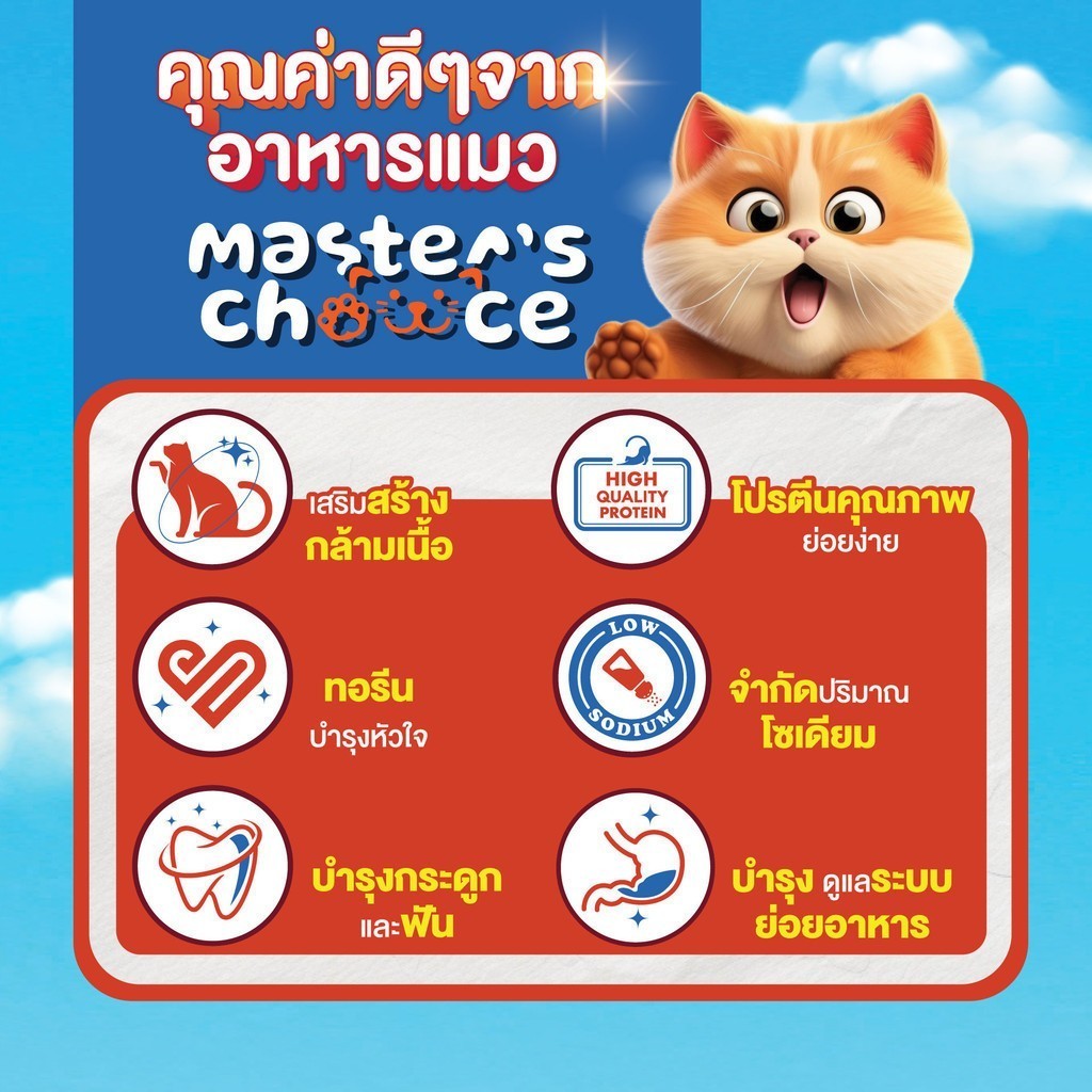 Master Choice อาหารเม็ดแมว 8kg