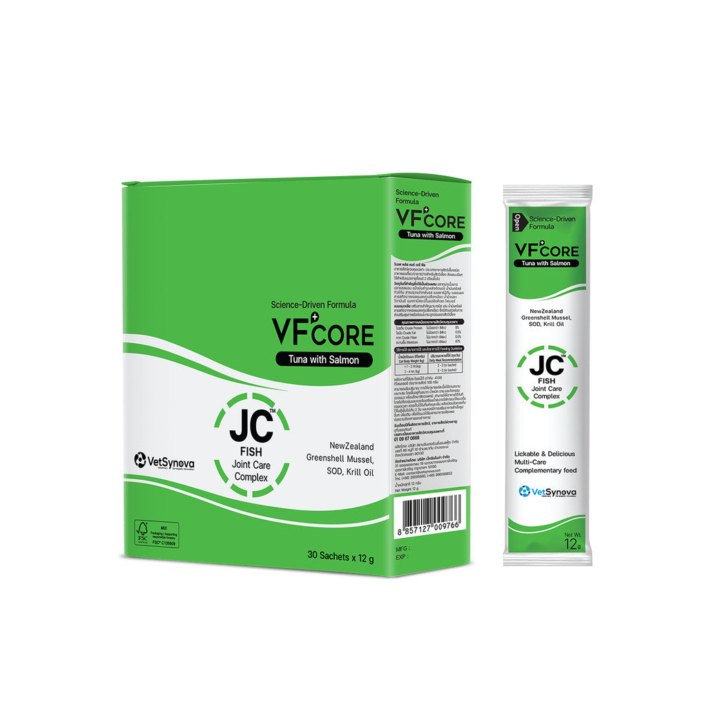 VFcore วีเอฟ คอร์ ขนมแมวเลียเสริมสร้างและบำรุงสุนัขและแมว ขนาด 12g x 30 ซอง