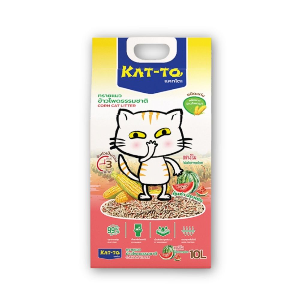 Katto Corn 10L แคทโตะ ทรายแมวข้าวโพด ขนาด 10 ลิตร