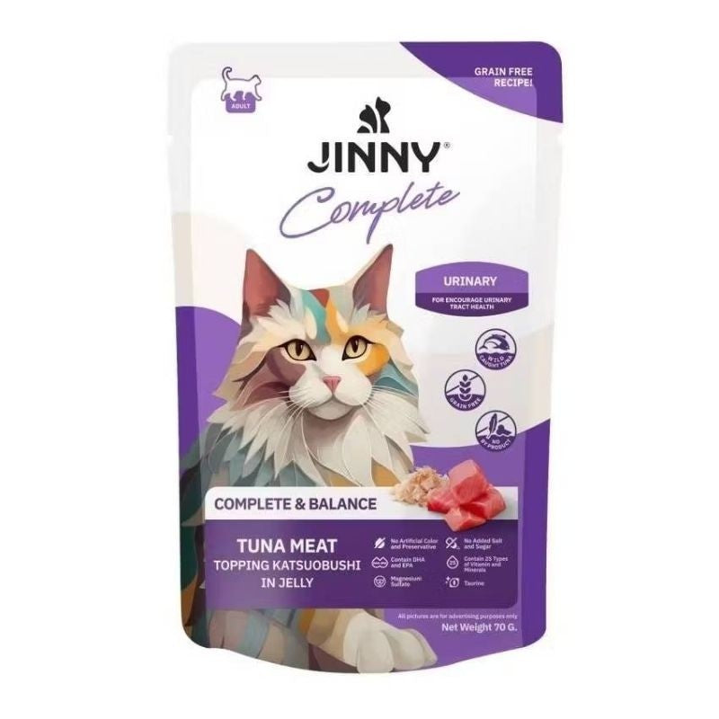 Jinny Complete & Balance จินนี่อาหารเปียกในเยลลี่ สูตรโภชนาการสมบูรณ์ครบถ้วน 70g แยกซอง