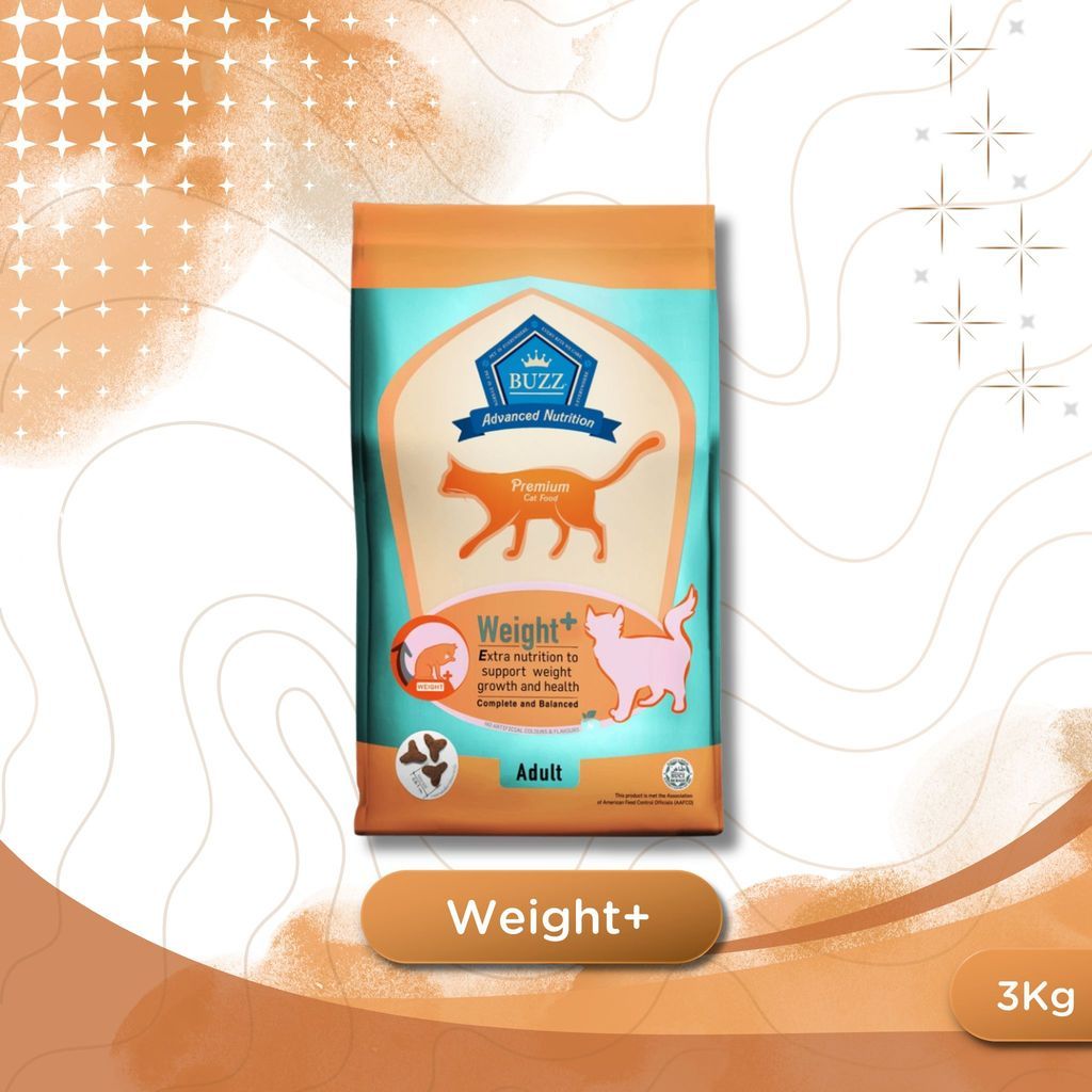 BUZZ Balanced Plus+ Premium อาหารแมวบัซซ์ เกรดพรีเมี่ยม ขนาด 3 Kg