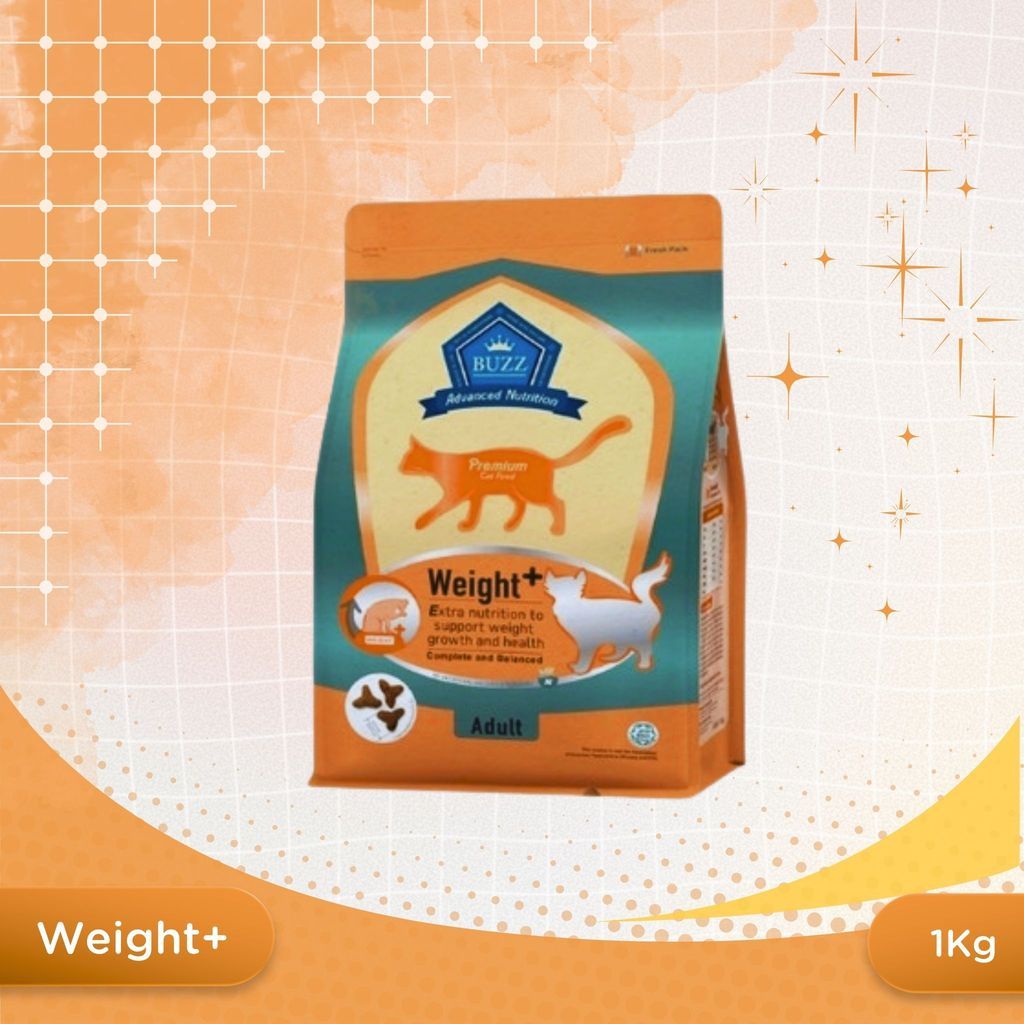 BUZZ Balanced Plus+ Premium อาหารแมวบัซซ์ เกรดพรีเมี่ยม ขนาด 1 Kg