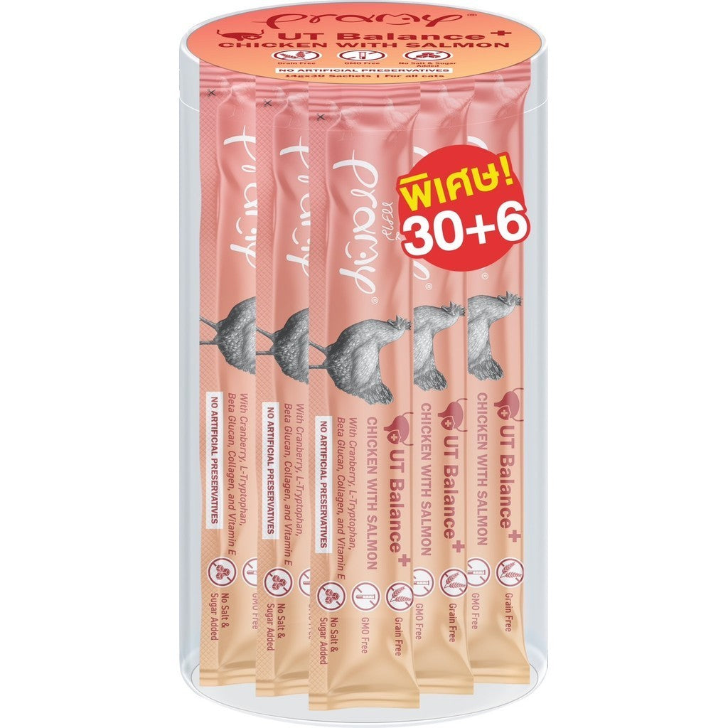 Pramy Smooties พรามี่ สมู้ทตี้ ขนมแมวเลียกระปุกใส Human Grade ขนาด 14g x 36 ซอง