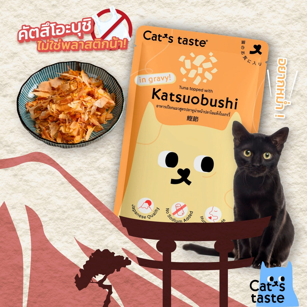 Cat's Taste อาหารเปียกแมว ไม่ใส่โซเดียม 75g x 12 ซอง