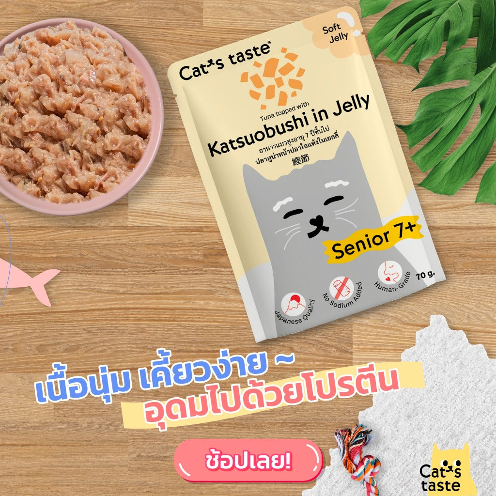 Cat's Taste อาหารเปียกแมว ไม่ใส่โซเดียม 75g x 12 ซอง