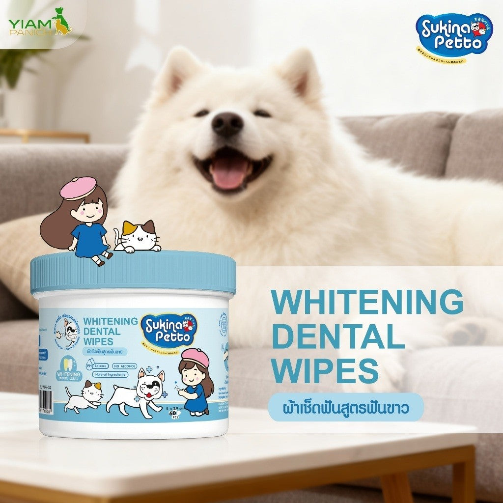 Sukina Petto Eye Wipes แผ่นเช็ดตา ทำความสะอาดหู คราบฟัน 60-100 แผ่น