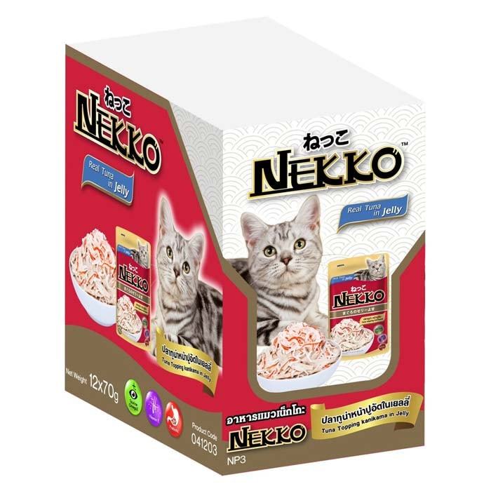 Nekko Jelly เน็กโกะสูตรเยลลี่ อาหารแมวเปียกเเบบกล่อง 70gx12 ซอง